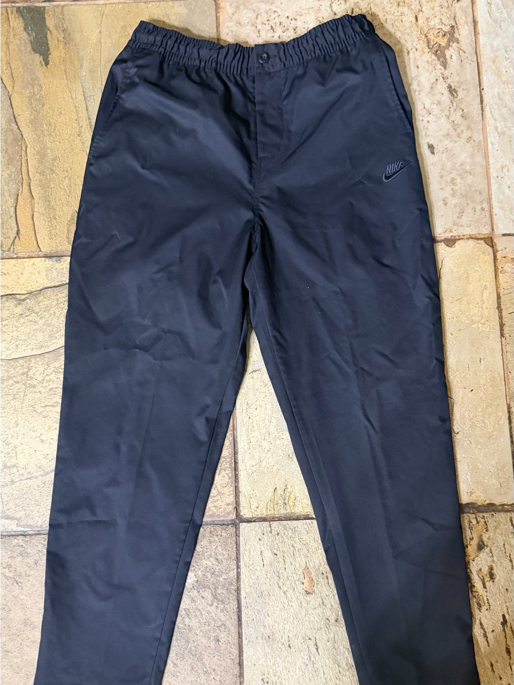 Nike Men's Navy Black Elastic Waist Chinos